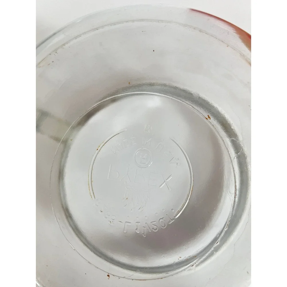 Vintage Pyrex Flameware 6283 Clear Glass Double Boiler 3 Piece Set with Lid USA